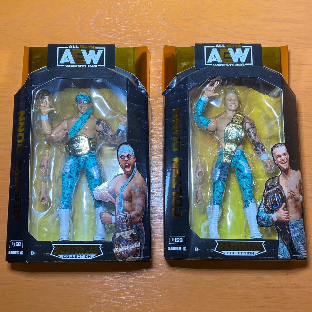 AEW Unrivaled Collection Austin Gunn & Colten Gunn Figure Series 16 Jazwares 158